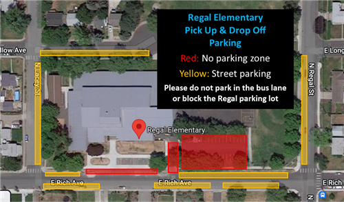 Regal drop off and pick up map 2023 